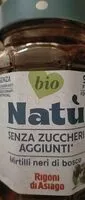 Mängden socker i Natù mirtilli neri di bosco