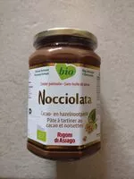 Mängden socker i Nocciolata cacao & hazelnootpasta Bio