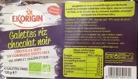 Mängden socker i Galettes de riz chocolat noir