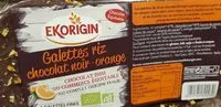 Mängden socker i Galette riz chocolat noir orange