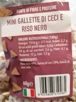 Mängden socker i Mini gallette di ceci e riso nero