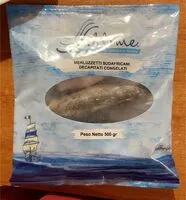 Mängden socker i Merluzzetti sudafricani decapitato congelato