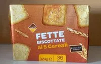 Mängden socker i Fette biscottate ai 5 cereali