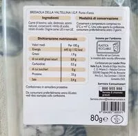 Mängden socker i Bresaola della valtellina i.g.p.