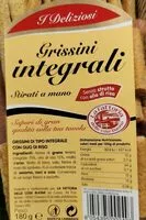 Mängden socker i Grissini integrali