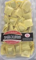 Mängden socker i Ravioli di magro con ripieno di ricotta e spinaci