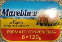 Mängden socker i Mareblu al Vapore, tonno all'olio d'oliva