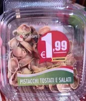Mängden socker i Pistacchi tostati e salati