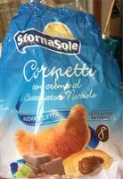 Mängden socker i Cornetti con crema al cioccolato e nocciola