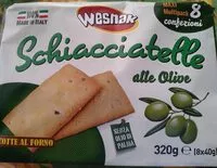 Mängden socker i Schiacciatelle