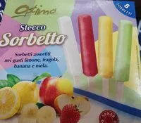 Mängden socker i stecco sorbetto