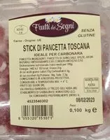 Mängden socker i Stick di pancetta toscana
