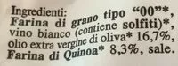 Mängden socker i Taralli alla quinoa