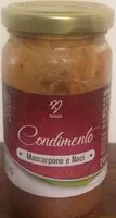 Mängden socker i condimento mascarpone e noci