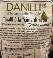 Mängden socker i Taralli a la "cima di rapa"