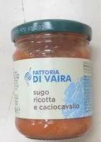 Mängden socker i Sugo ricotta e caciocavallo