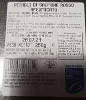 Mängden socker i Ritagli di salmone rosso affumicato