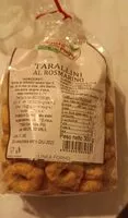 Mängden socker i Tarallini al rosmarino