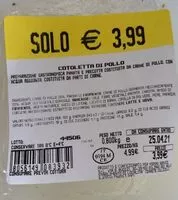 Mängden socker i Cotoletta di pollo