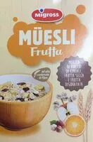 Mängden socker i Muesli frutta
