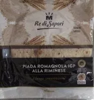 Mängden socker i Piada Romagnola IGP alla Riminese