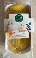 Mängden socker i Mezzelune gamberi e burrata