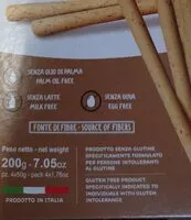 Mängden socker i Grissini integrali