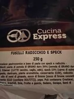 Mängden socker i fusilli radicchio e speck