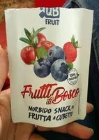 Mängden socker i Frutti di bosco - morbido snack di frutta a cubetti