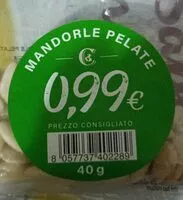 Mängden socker i Mandorle Pelate