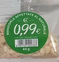 Mängden socker i mandorle affettate al naturale