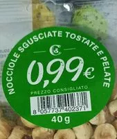 Mängden socker i Nocciole sgusciate tostate e pelate