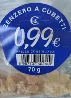 Mängden socker i Zenzero a cubetti
