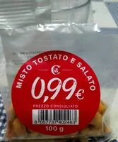 Mängden socker i Misto tostato e salato