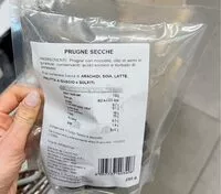 Mängden socker i Prugne secche