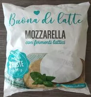 Mängden socker i Mozzarella con fermenti lattici