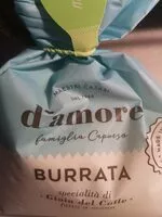 Mängden socker i Burrata d'amore
