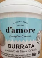 Mängden socker i Burrata d'amore