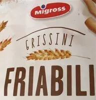 Mängden socker i grissini FRIABILI