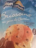 Mängden socker i Brioscina con gocce di cioccolato