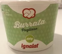 Mängden socker i Burrata pugliese
