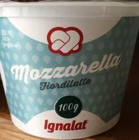 Mängden socker i Mozzarella fiordilatte