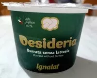 Mängden socker i Desideria - Burrata senza lattosio