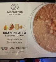 Mängden socker i Gran risotto con fonduta di formaggi e pere