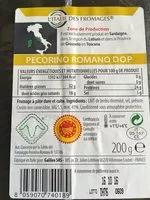 Mängden socker i Pecorino Romano DOP