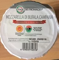 Mängden socker i Mozzarella Di bufala campana
