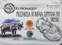 Mängden socker i Mozzarella di buffala campana dop Tresse