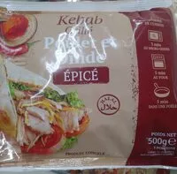 Mängden socker i Kebab grillé poulet et dinde