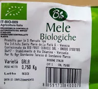 Mängden socker i Mele biologiche