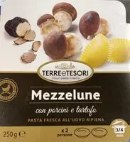 Mängden socker i Mezzelune con porcini e tartufo